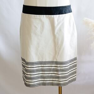Ann Taylor Cotton stripe Pencil skirt size 10 M